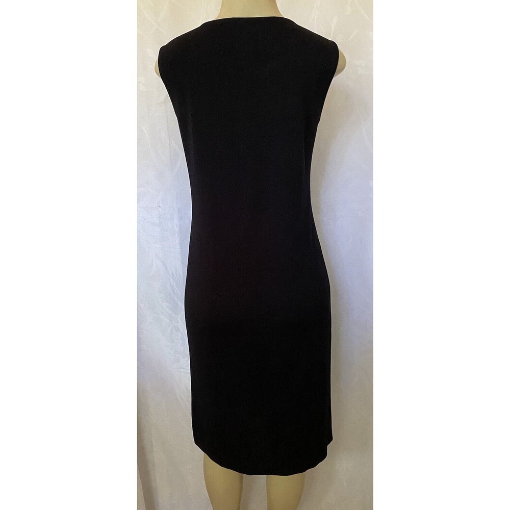 Exclusively Misook Tank Dress Black Sleeveless Round Neck Knit Acrylic Classic M - Picture 6 of 7